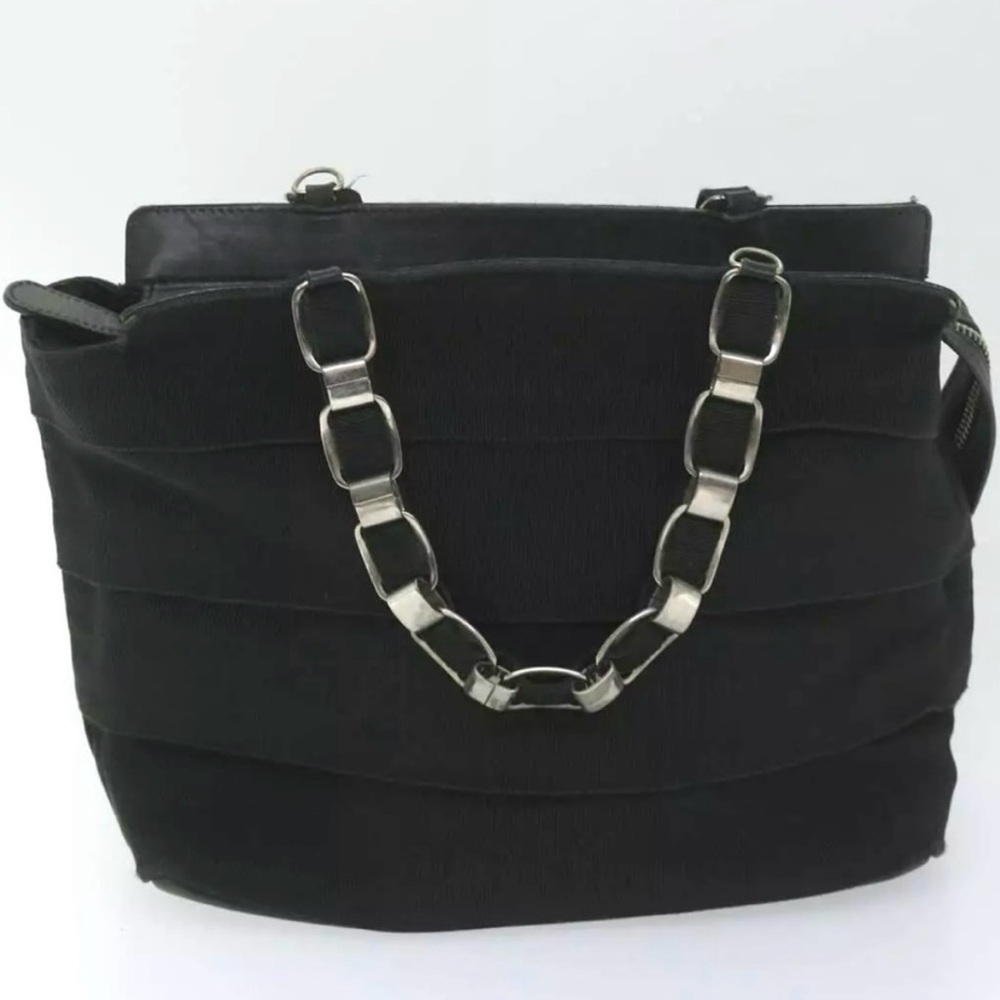 Salvatore Ferragamo Vala Canvas Hand Bag